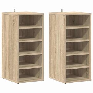vidaXL Zapateros 2 uds contrachapado roble Sonoma 31,5x35x70cm