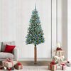 vidaXL Árbol de Navidad Delgado con 300 LED con soporte Verde y 210 cm