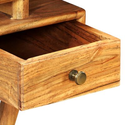 vidaXL Mesa consola de madera maciza de acacia 100x35x75 cm