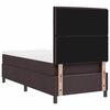 vidaXL Cama tipo Box Spring con colch&oacute;n Marr&oacute;n Oscuro 90 x 190 cm tela
