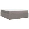 vidaXL Cama box spring con colch&oacute;n tela gris taupe 180x200 cm