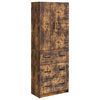 vidaXL Juego de armarios 2 pcs Roble Ahumado 66 x 34,5 x 87 cm