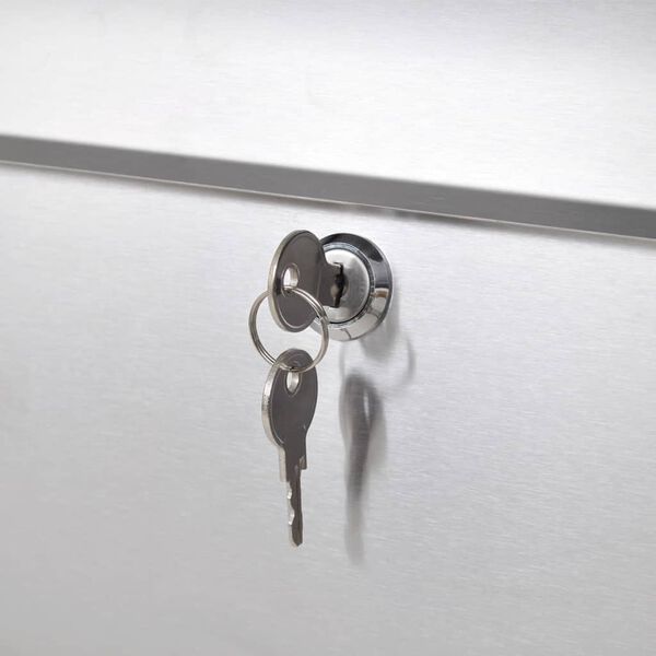 Buzón alargado de acero inoxidable