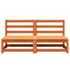 vidaXL Sof&aacute;s jard&iacute;n sin reposabrazos 2 uds madera marr&oacute;n 70x70x67 cm