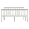 vidaXL Estructura de cama sin colch&oacute;n madera de pino blanco 120x200 cm