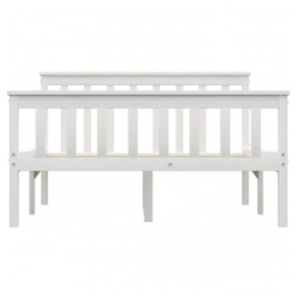 vidaXL Estructura de cama sin colch&oacute;n madera de pino blanco 120x200 cm