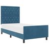 vidaXL Cama tipo Box Spring Azul Oscuro 90 x 200 cm Terciopelo
