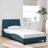vidaXL Estructura de cama con LED sin colch&oacute;n Hanko terciopelo azul 100x200 cm