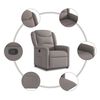 vidaXL Sill&oacute;n reclinable elevable tela gris taupe