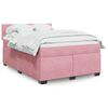vidaXL Cama box spring con colch&oacute;n terciopelo rosa 160x200 cm
