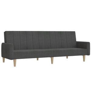 vidaXL Sof&aacute; cama de 2 plazas tela gris oscuro