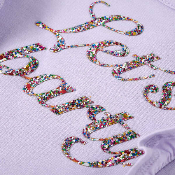 Camiseta infantil de manga larga lila claro 104