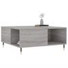 vidaXL Mesa de centro madera contrachapada gris Sonoma 80x80x36,5 cm