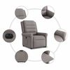 vidaXL Sill&oacute;n el&eacute;ctrico reclinable elevable de tela gris taupe