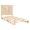 vidaXL Estructura de cama con cabecero madera maciza pino 100x200 cm