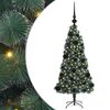 vidaXL &Aacute;rbol de Navidad artificial preiluminado con juego de bolas PET