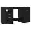 vidaXL Escritorio Roble Negro Madera de ingenier&iacute;a 140 x 50 x 76 cm