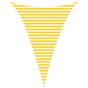 vidaXL Toldo Vela de Sombra Amarillo y blanco 3 x 4 x 4 m