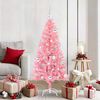 vidaXL Árbol de Navidad con 150 LED con soporte Rosa 150 cm PVC