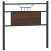 vidaXL Cabecero de madera de ingenier&iacute;a y acero marr&oacute;n roble 75 cm