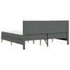 vidaXL Estructura de cama con colch&oacute;n Gris oscuro 180 x 200 cm tela