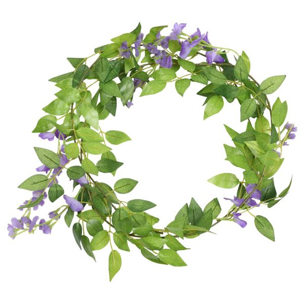 vidaXL Guirnaldas de flores 6 uds morado 200 cm