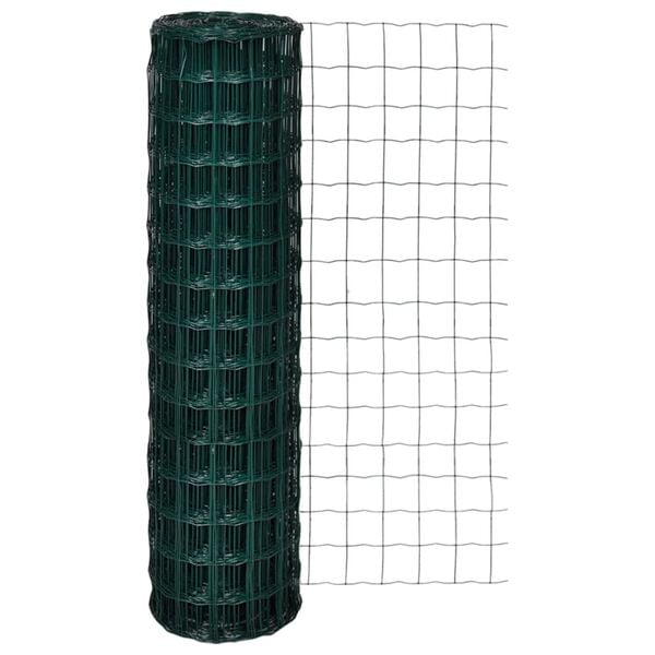 vidaXL Set de euro valla acero verde 10x1,5 m