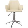 vidaXL Sillas de comedor giratorias 2 unidades tela color crema