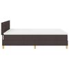 vidaXL Cama tipo Box Spring Marr&oacute;n Oscuro 140 x 190 cm tela
