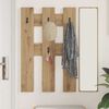 vidaXL Perchero de pared Roble artesanal 65 x 3 x 100 cm