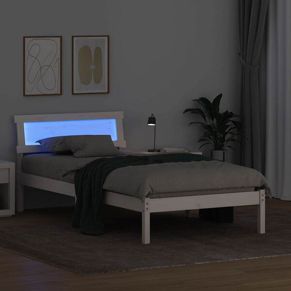 vidaXL Estructura de cama 75 x 190 cm Madera de pino macizo