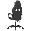 vidaXL Silla gaming giratoria cuero sintético negro y gris