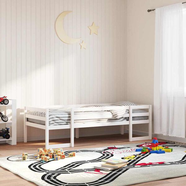 vidaXL Estructura de cama para ni&ntilde;os madera de pino blanco 80x200 cm