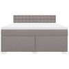 vidaXL Cama box spring con colch&oacute;n tela gris taupe 180x200 cm