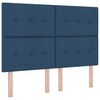 vidaXL Cama tipo Box Spring con colch&oacute;n Azul 140 x 190 cm tela