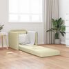 vidaXL Sof&aacute; cama 60cm Crema Cuero artificial
