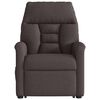 vidaXL Sill&oacute;n reclinable elevable tela marr&oacute;n oscuro