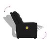 vidaXL Sillón reclinable de masaje de 2 plazas tela negro