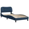 vidaXL Estructura de cama sin colch&oacute;n Hvar tela azul 90x190 cm