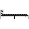 vidaXL Estructura de cama sin colchón madera de pino negro 90x200 cm