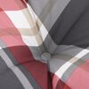 vidaXL Cojines para silla respaldo bajo 4 uds tela Oxford cuadros rojo