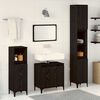 vidaXL Juego de muebles de baño Montaje en la pared 3 pcs Roble Negro