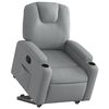 vidaXL Sill&oacute;n reclinable elevable de tela gris claro