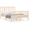 vidaXL Estructura de cama sin colch&oacute;n madera de pino maciza 120x200 cm