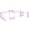 vidaXL Muebles de TV de pared con luces LED 2 uds blanco 80x35x31 cm