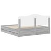 vidaXL Estructura de cama Gris Sonoma 200 x 200 cm Madera Ingenieril