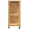 vidaXL Carrito de cocina MONZA madera maciza de pino 84x40x88,5 cm