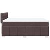 vidaXL Cama box spring con colch&oacute;n tela marr&oacute;n oscuro 160x200 cm