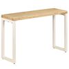 vidaXL Mesa consola madera maciza de mango y acero 120x35x76 cm