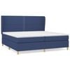 vidaXL Cama box spring con colch&oacute;n tela azul 200x200 cm